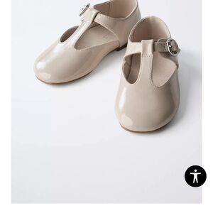 Zara Patent T Strap Shoes